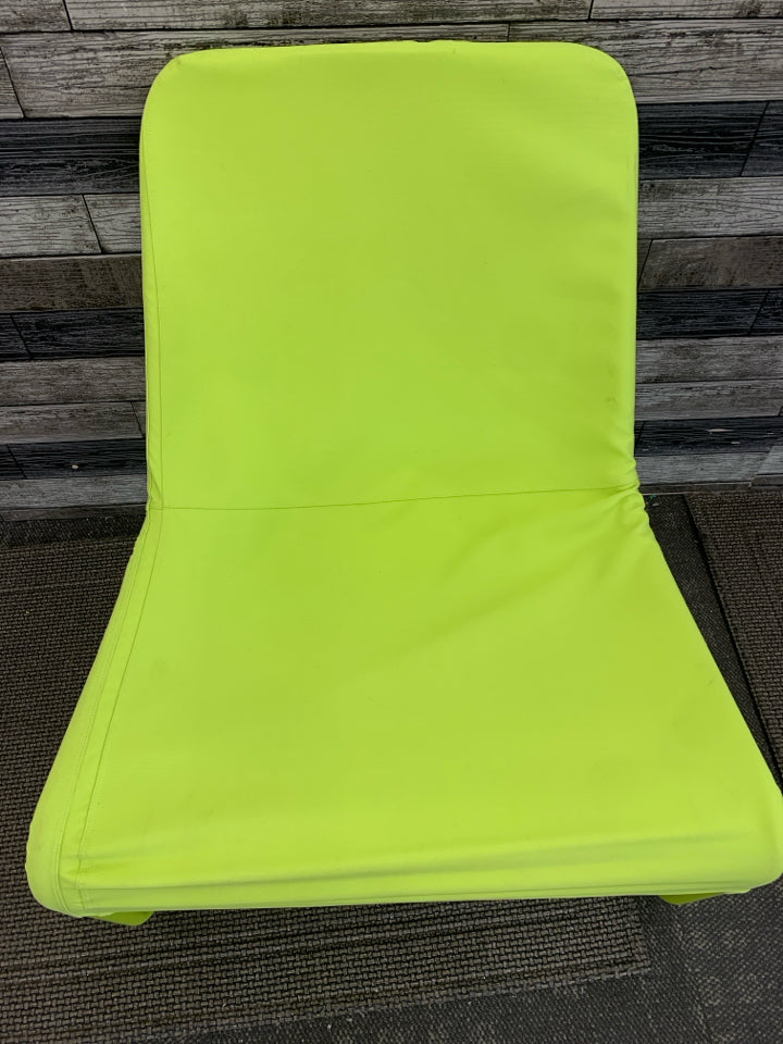 NEON GREEN LOCKSTA CHAIR W/COVER.