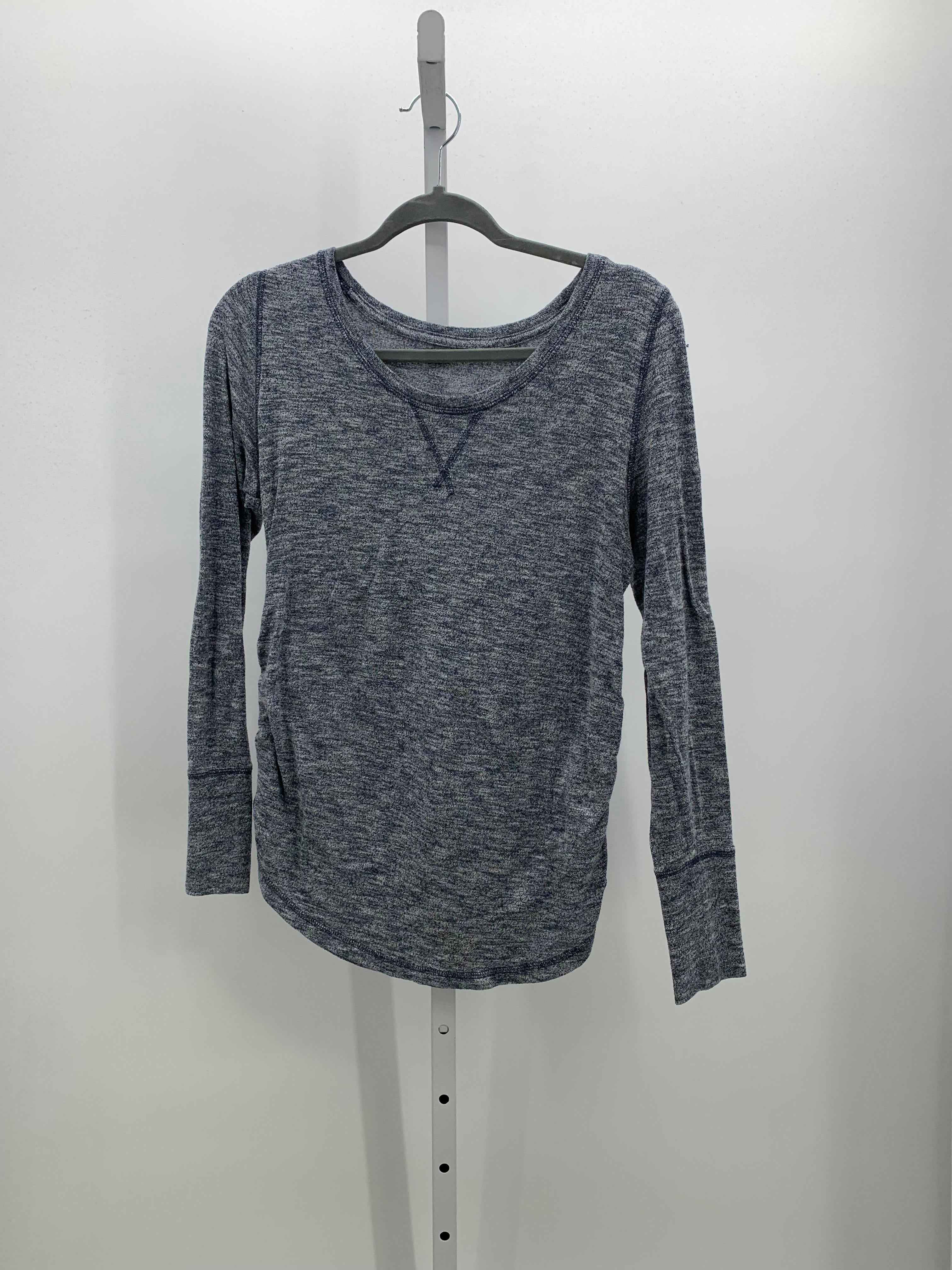 Liz Lange Blue Size Medium Maternity Long Sleeve Shirt