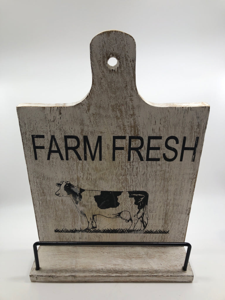 FARM FRESH DISTRESSED COOKBOOK STAND.