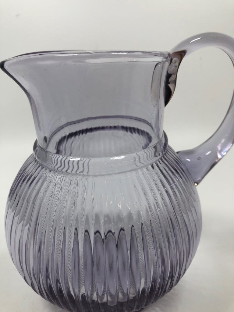 SM PURPLE GLASS PITCHER.