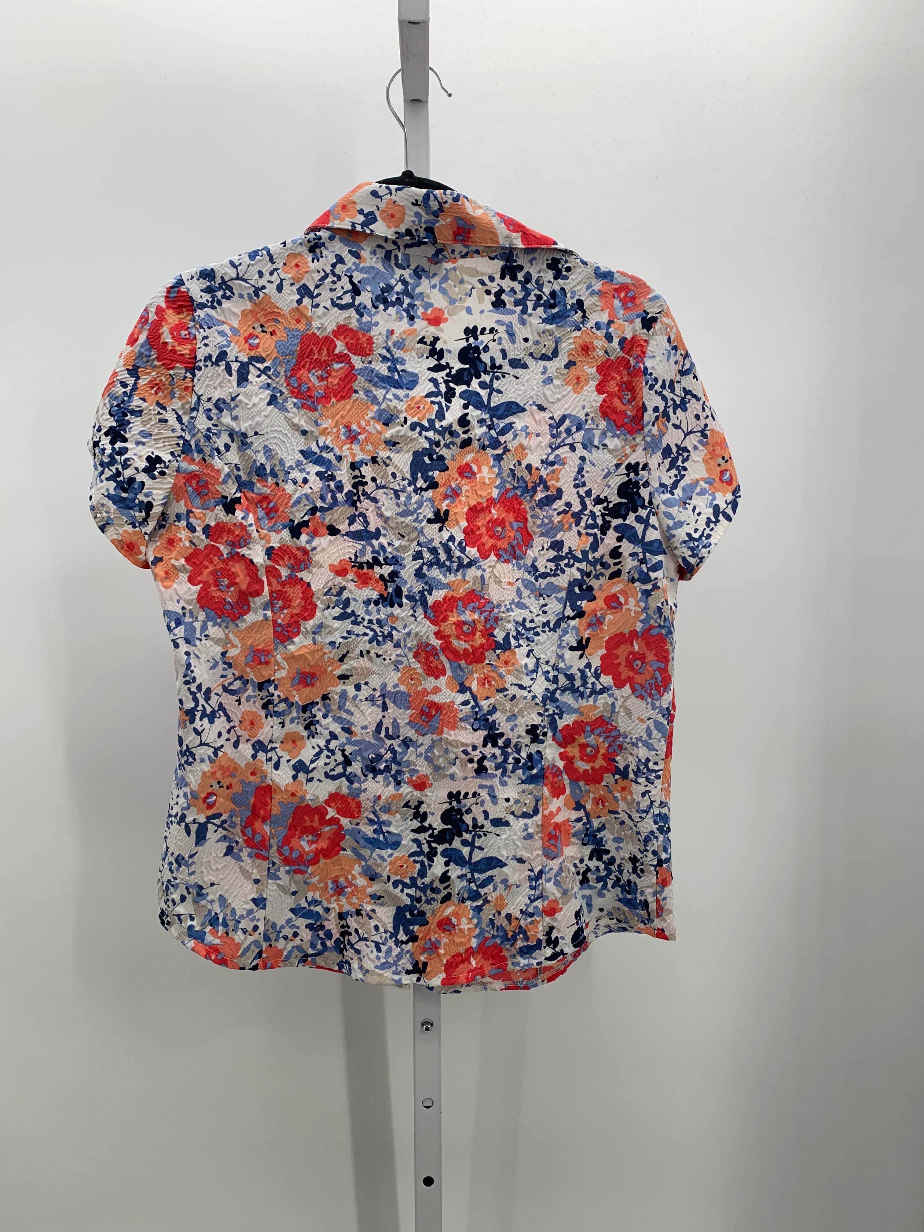 Laura Scott Size Medium Petite Petite Short Sleeve Shirt