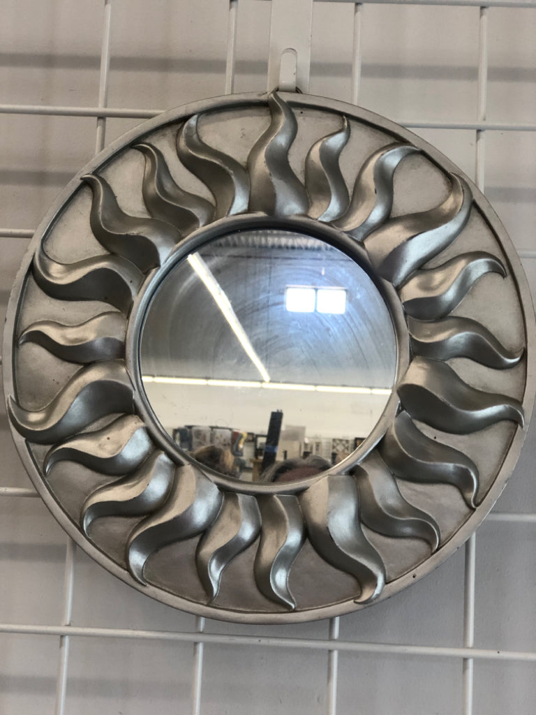 SILVER SUN WALL MIRROR.