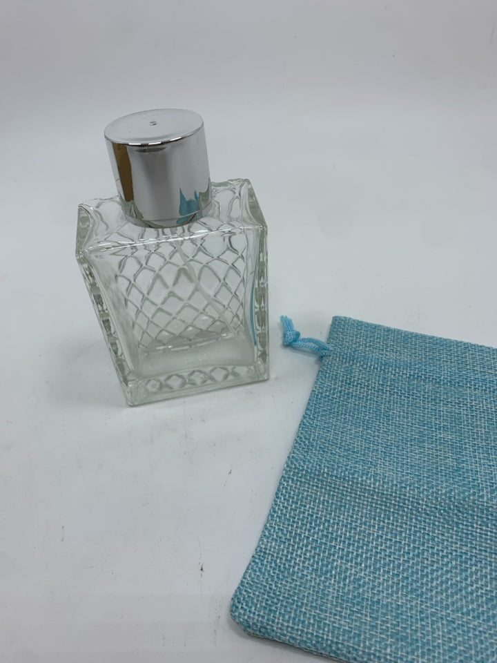 NEW EMPTY PERFUME ATOMIZER W/STORAGE BAG+FUNNEL.
