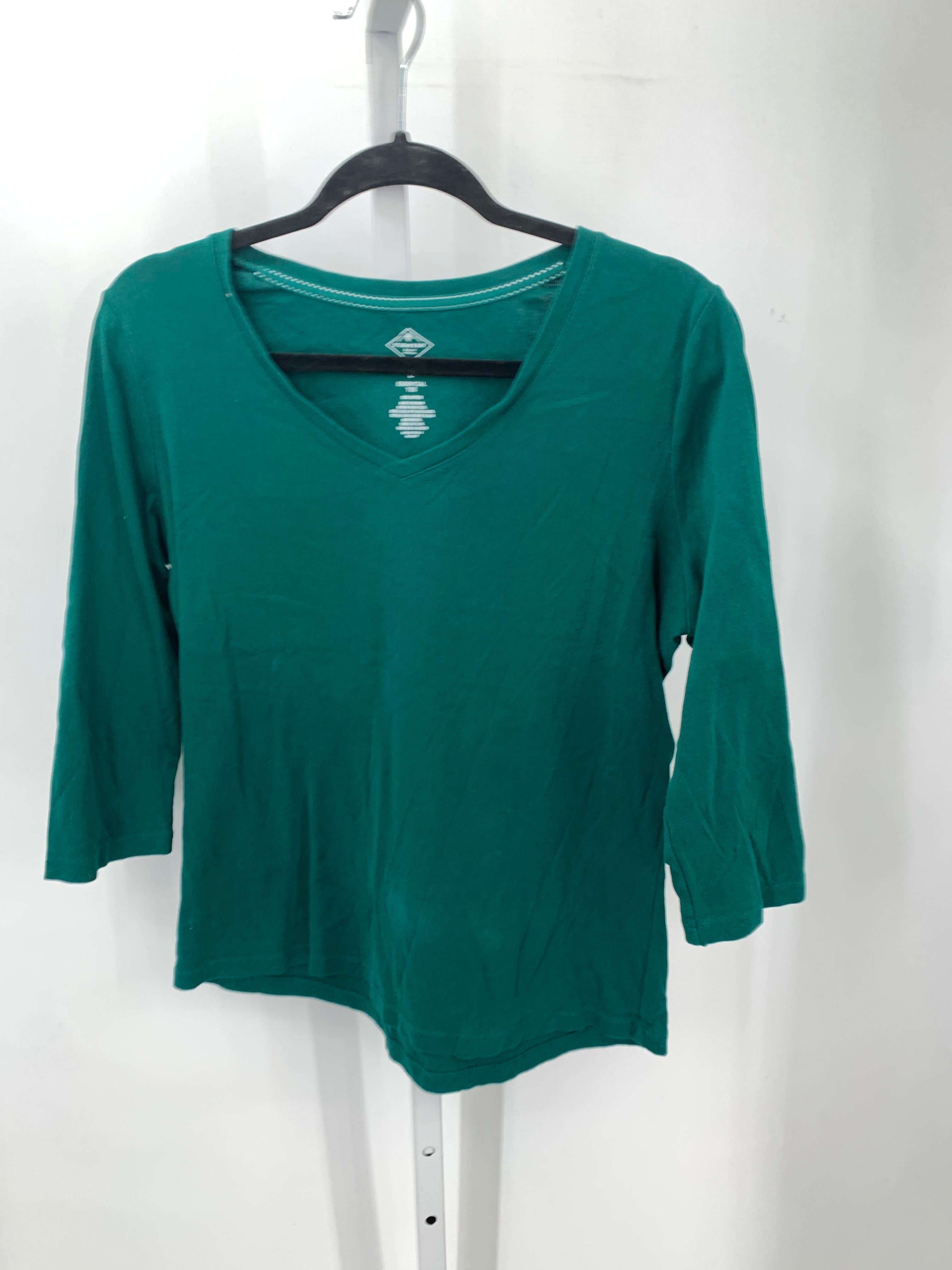 St. Johns Bay Size Large Misses 3/4 Sleeve Shirt