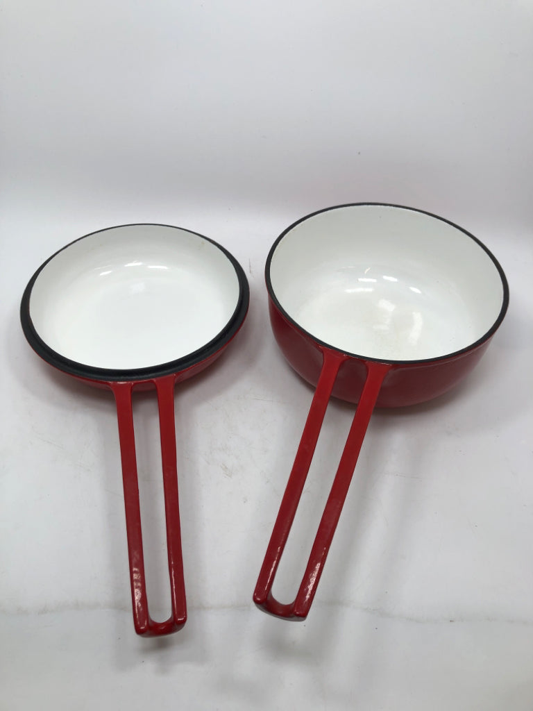 KOBENCAST 2PC CAST IRON SAUCEPAN W/LID.