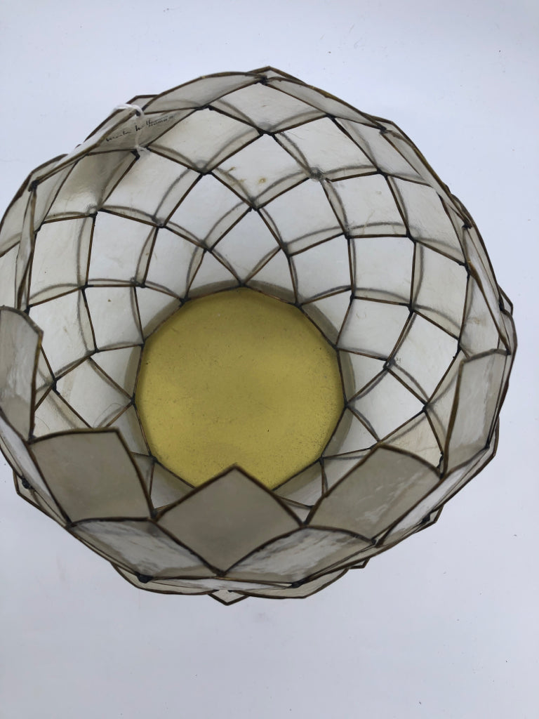 DELICATE FLORAL EGG SHAPED CANDLE HOLDER.