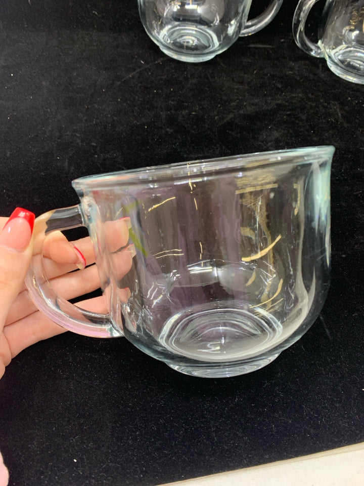 4PC GLASS MUGS.