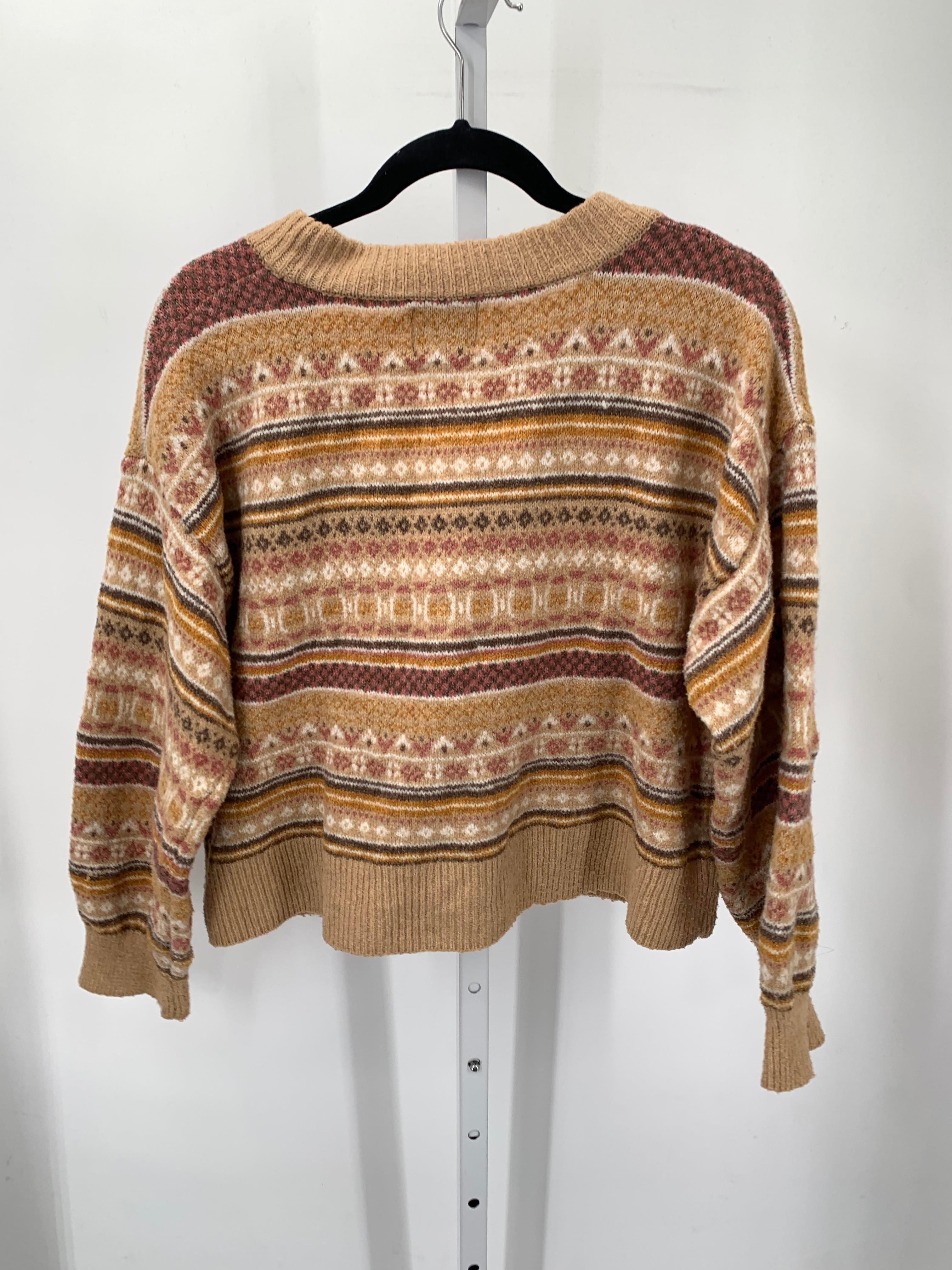 Pink Rose Size Large Juniors Long Sleeve Sweater