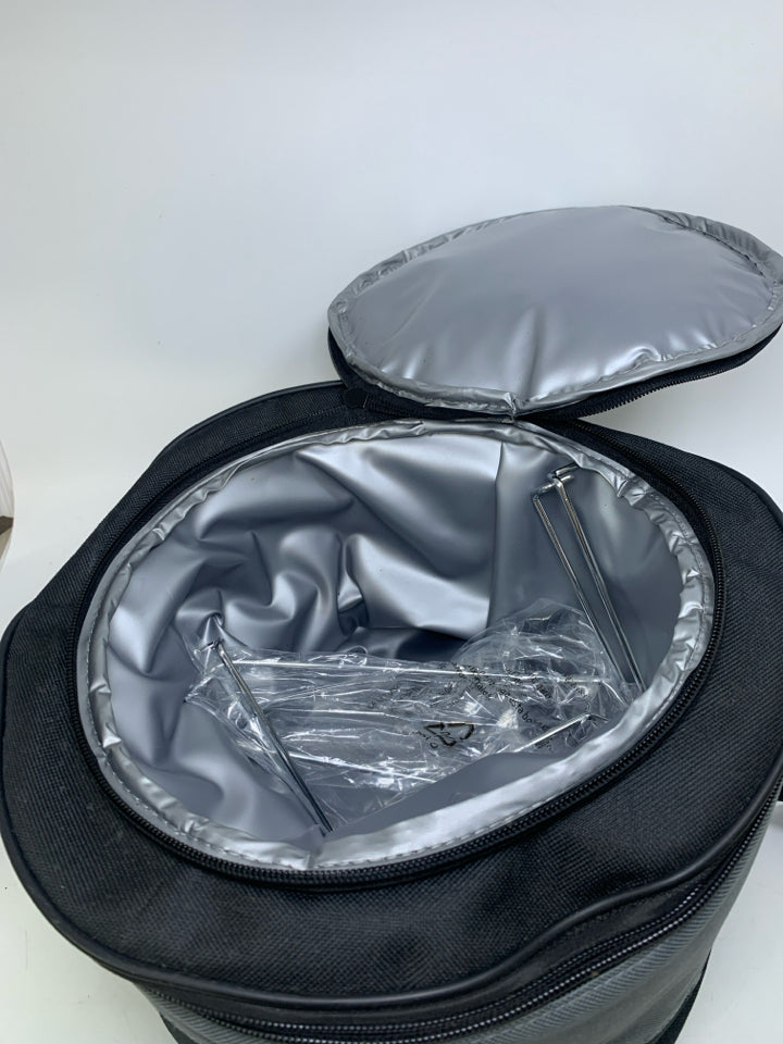 ONIVA CALIENTE PORTABLE CHARCOAL GRILL & COOLER TOTE.