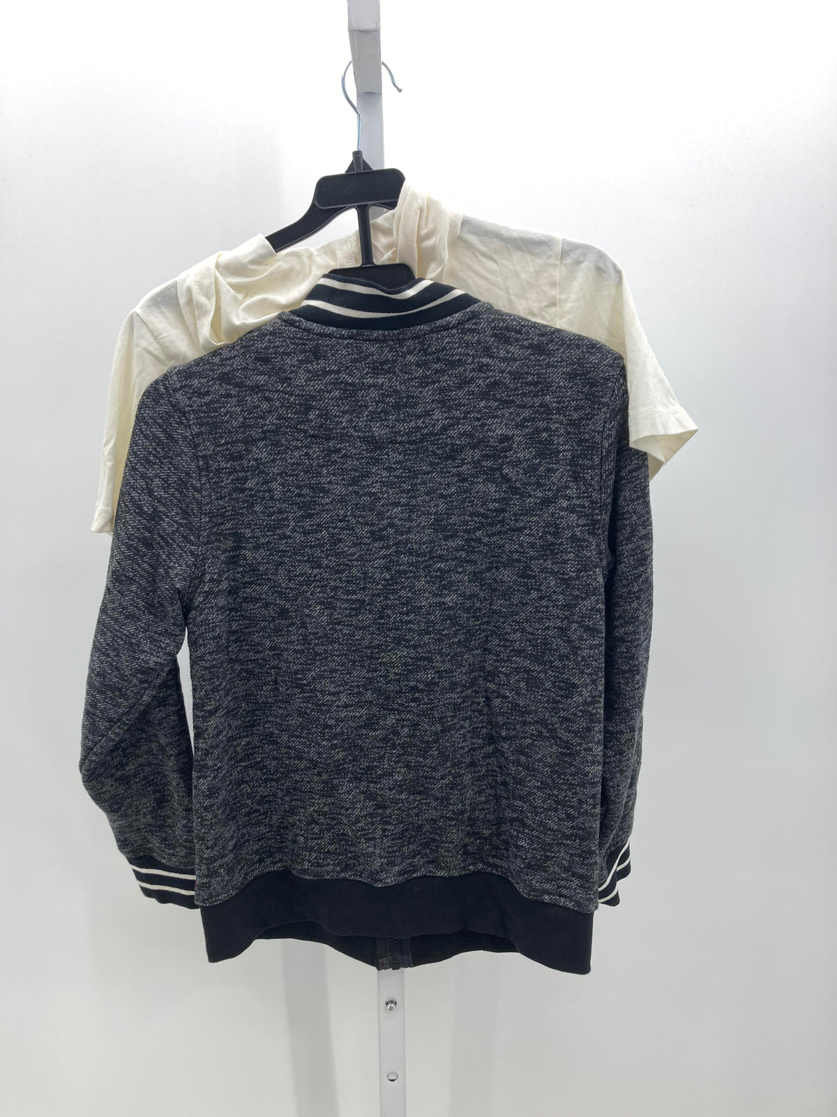 GRAPHIC SHIRT ZIP UP SWEATER