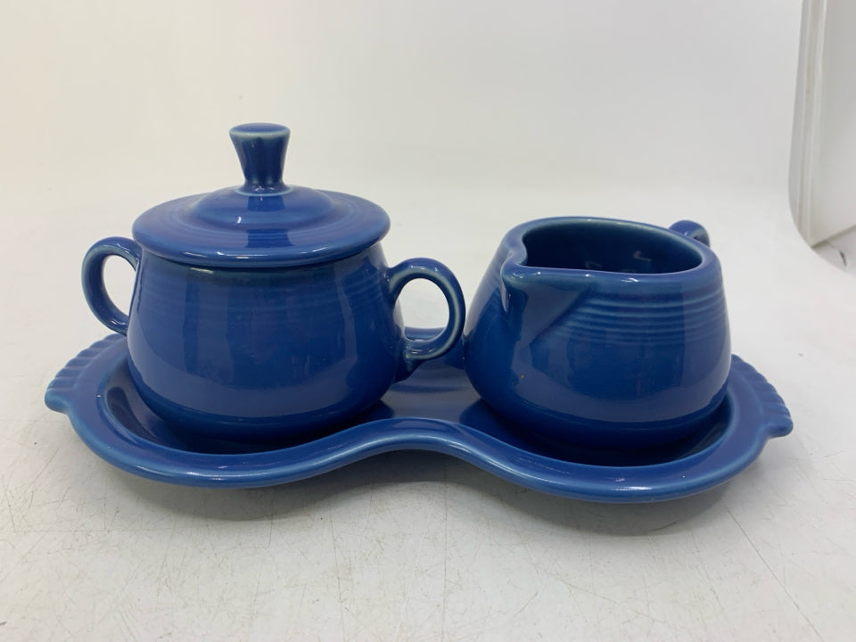 VTG SUGAR BOWL/CREAMER+ TRAY.