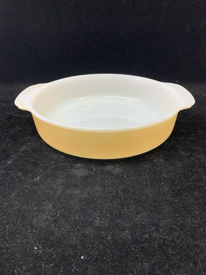 VTG PEACH LUSTRE BAKING DISH-FIRE KING.