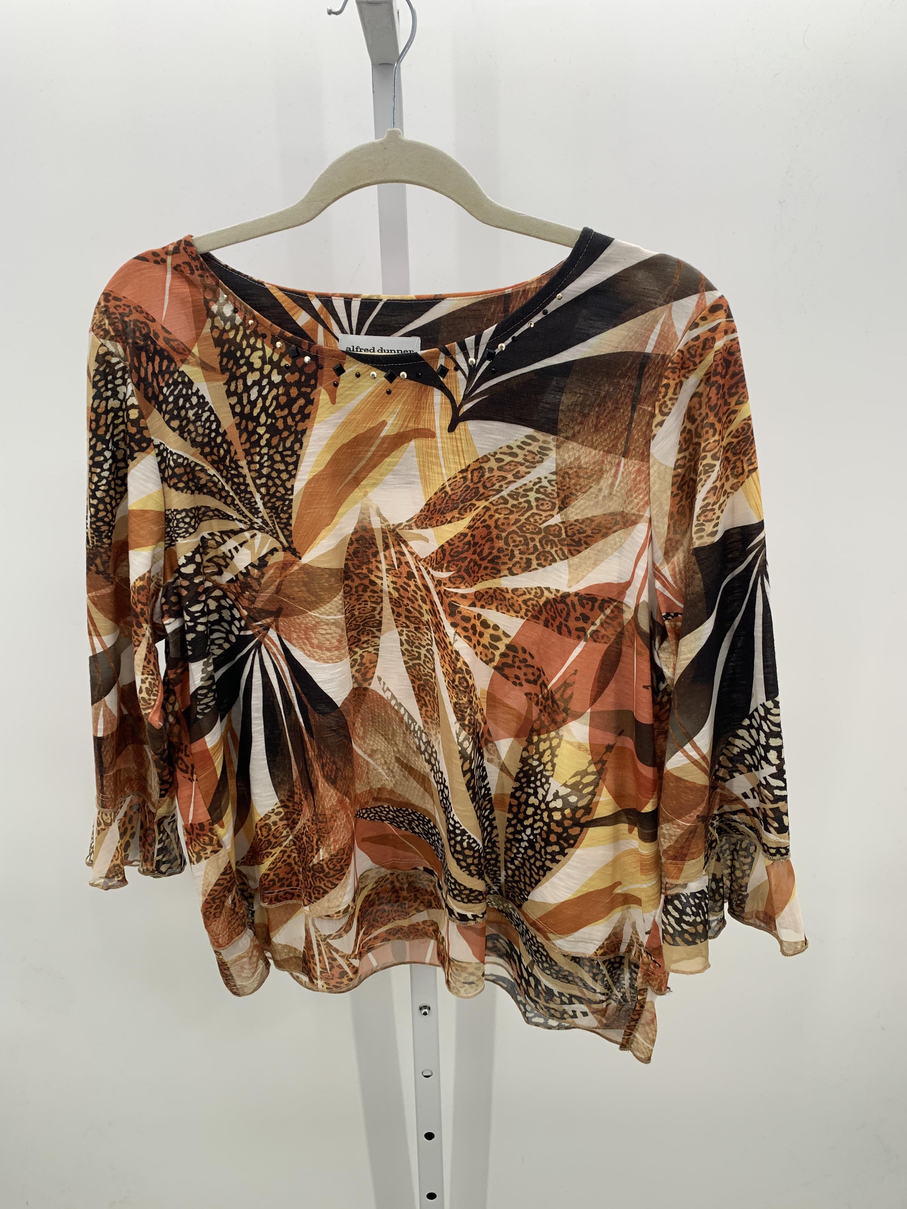 Alfred Dunner Size Large Petite Petite 3/4 Sleeve Shirt