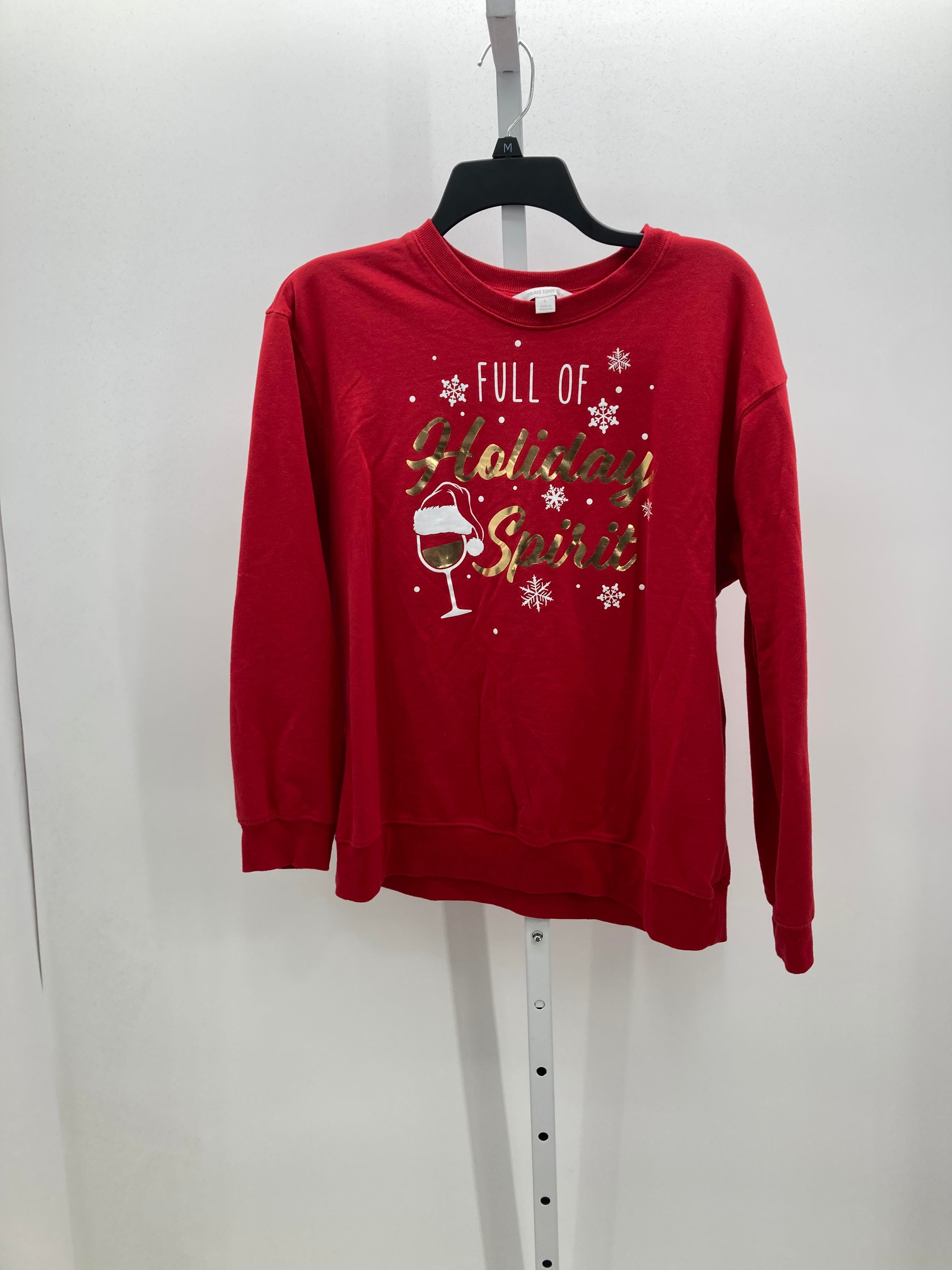LONG SLV SHIRT FULL OF HOLIDAY SPIRITS.