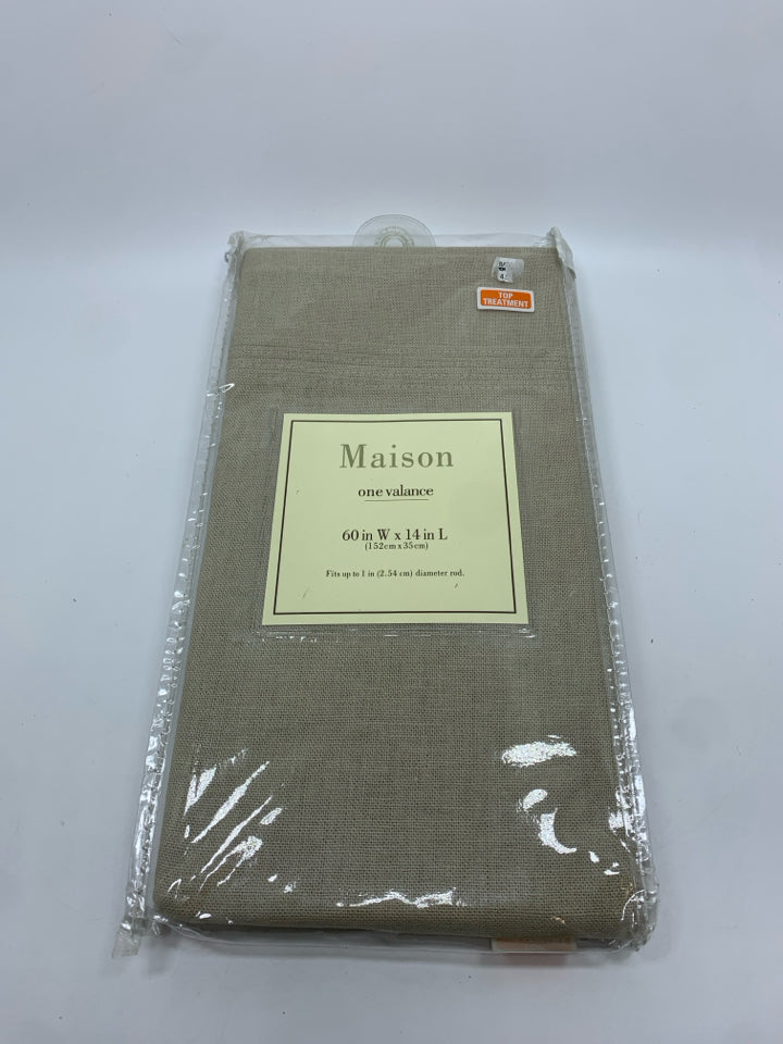 NIP LINEN WINDOW VALANCE.