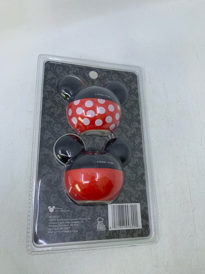 NIP MICKY/MINNIE MOUSE HEADS S/P SHAKERS.