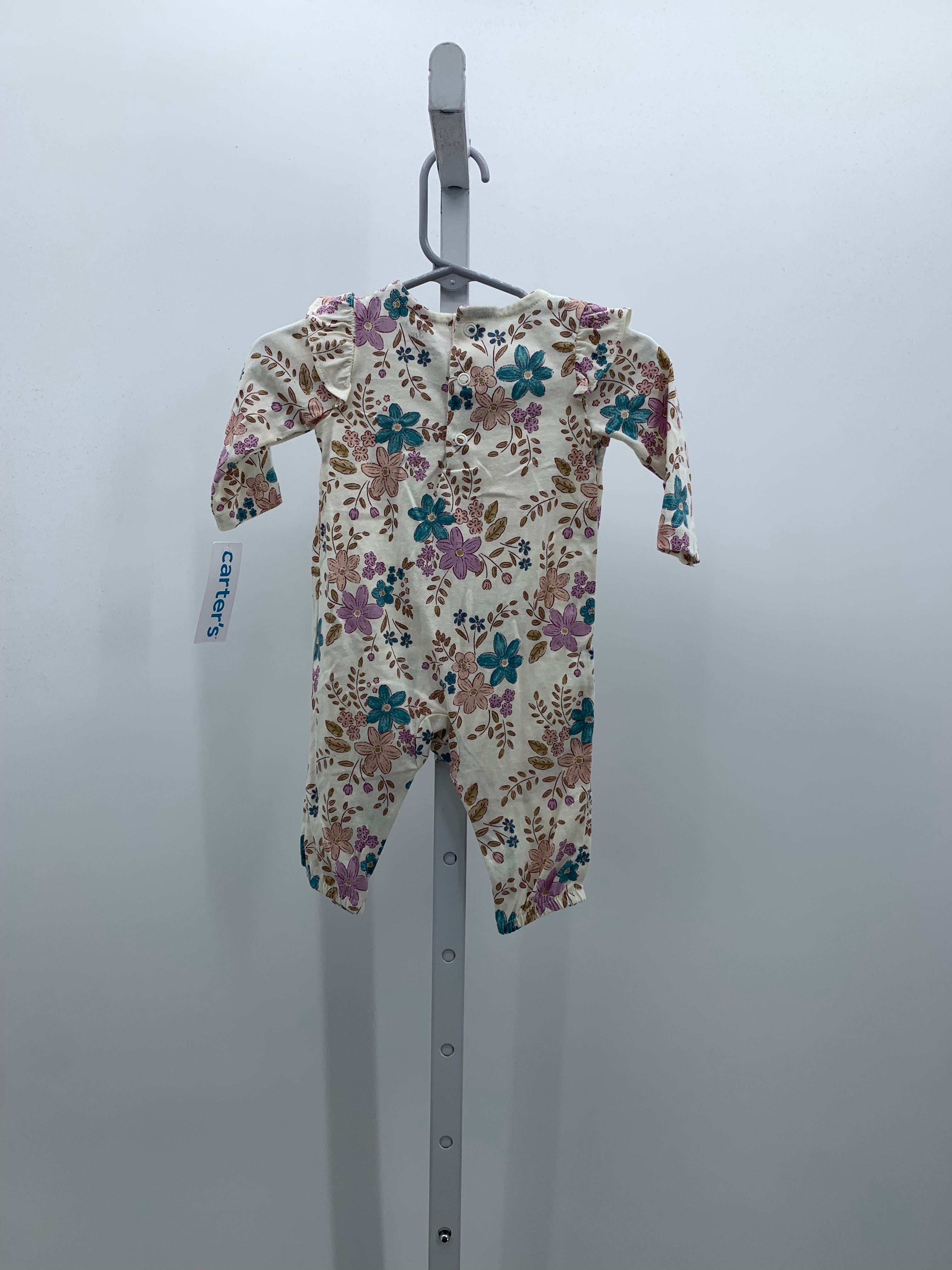 Carters Size 3 Months Girls Long Slv. Romper