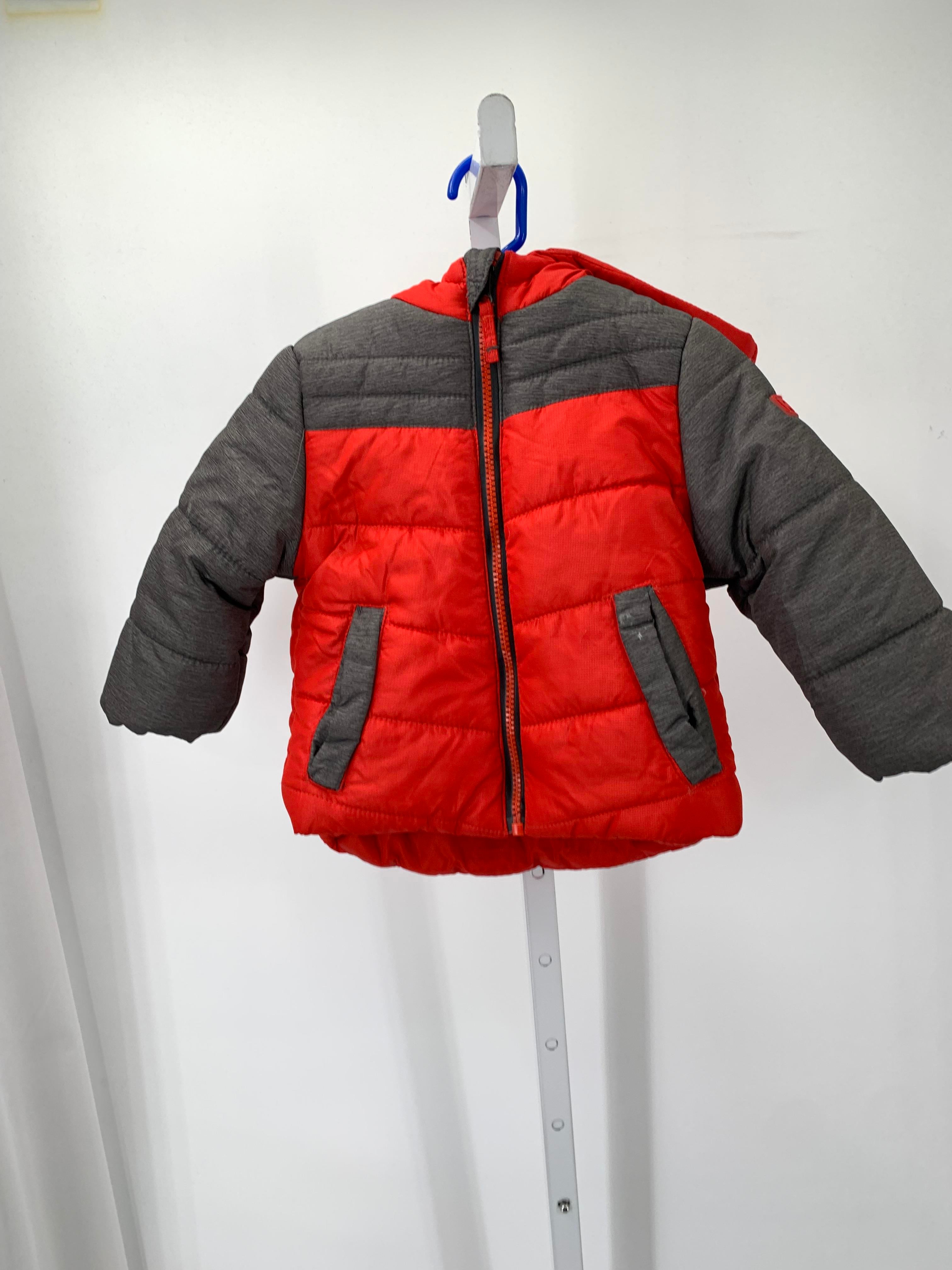 RED HOODED ZIP UP.