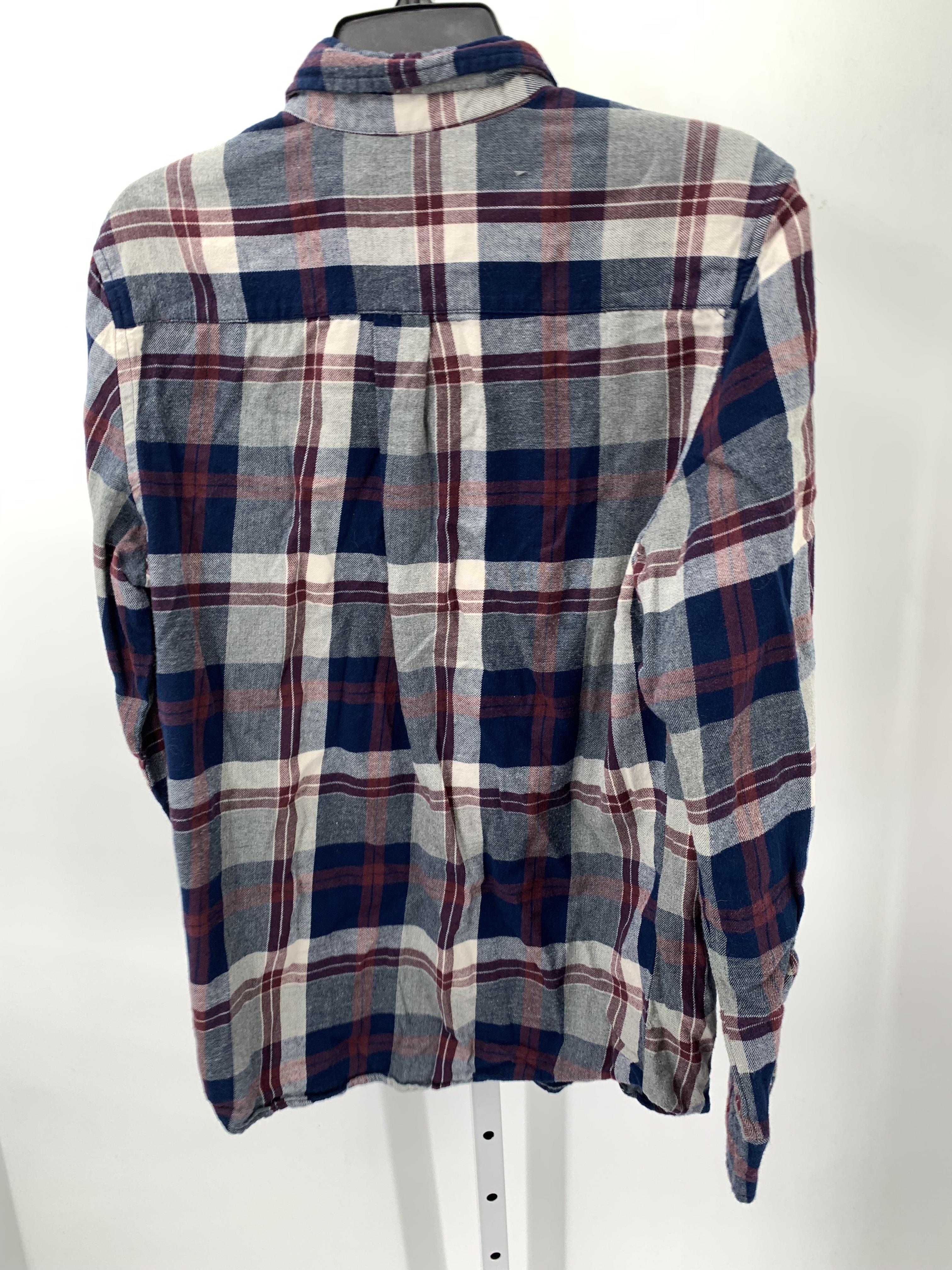 PURPLE PLAID BTN DOWN