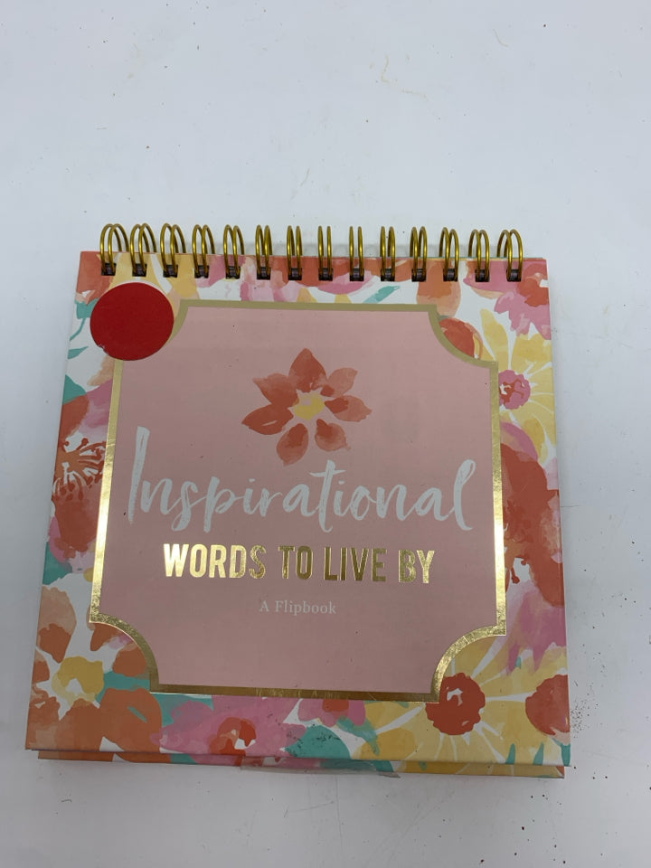 NWT INSPIRATIONAL WORDS TO LIVE BY DESK TOP FLIP BOOK.