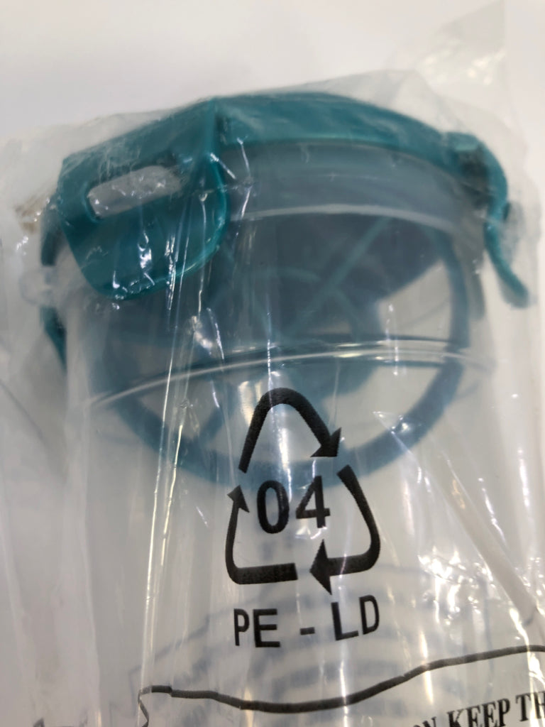 NIP SHAKER BOTTLE W/BLUE LID.