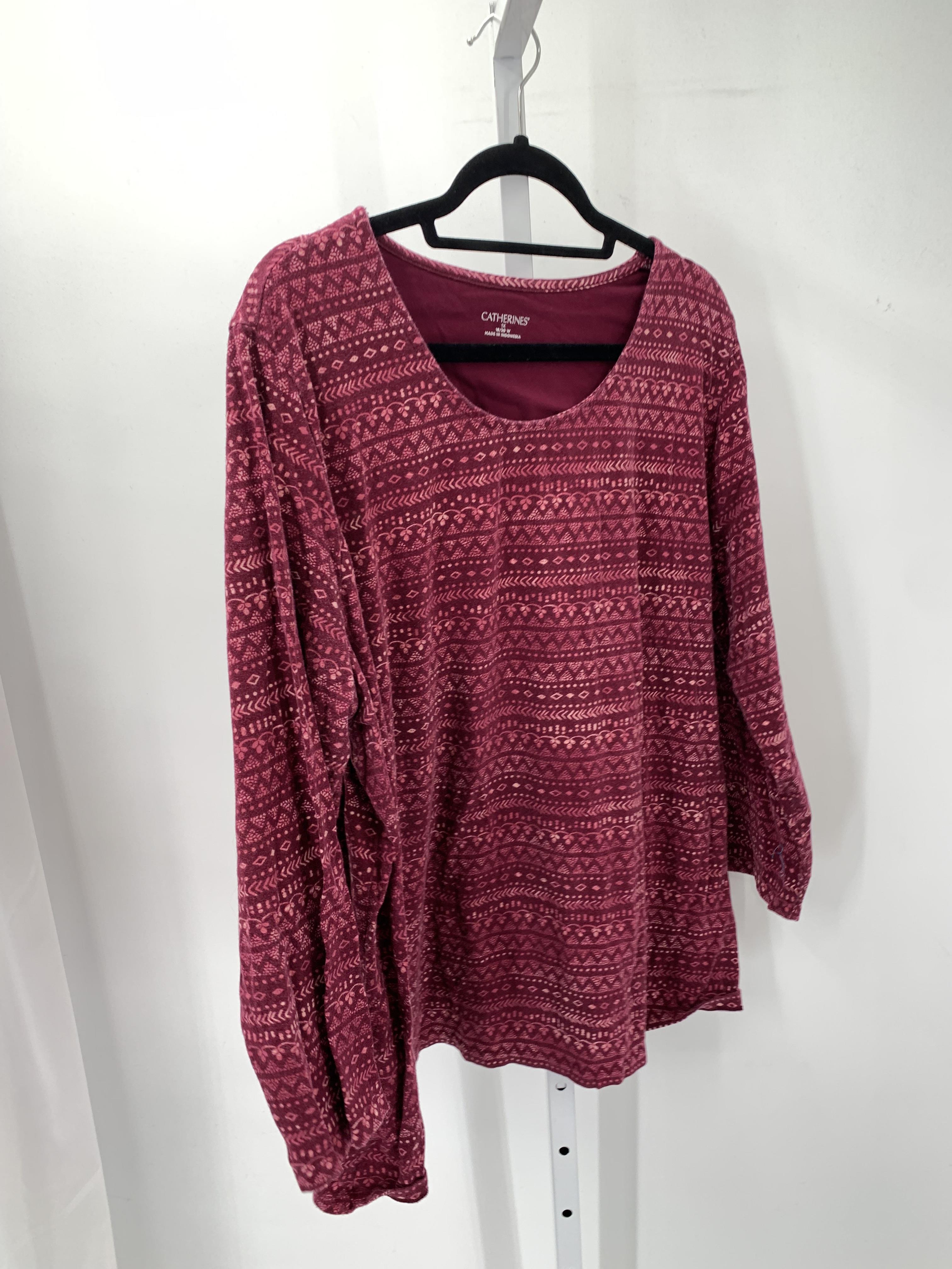 Catherine Size 1X Womens Long Sleeve Shirt