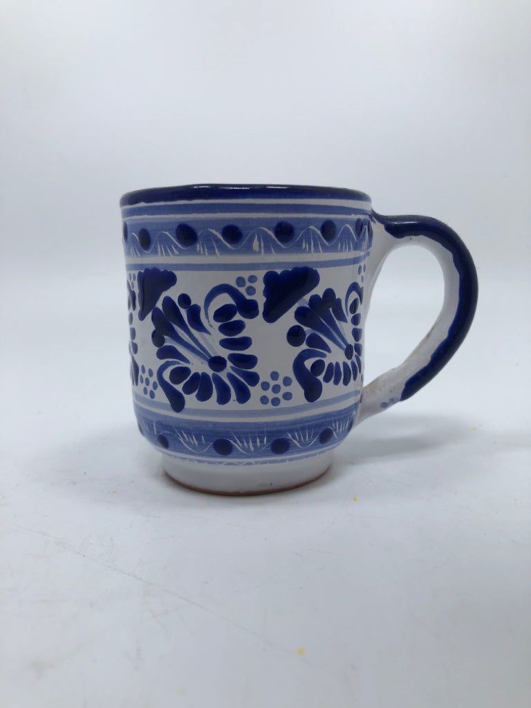 TALAVERA BLUE POTTERY MUG.