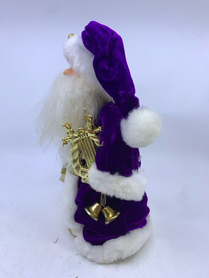 PURPLE SANTA TREE TOPPER.