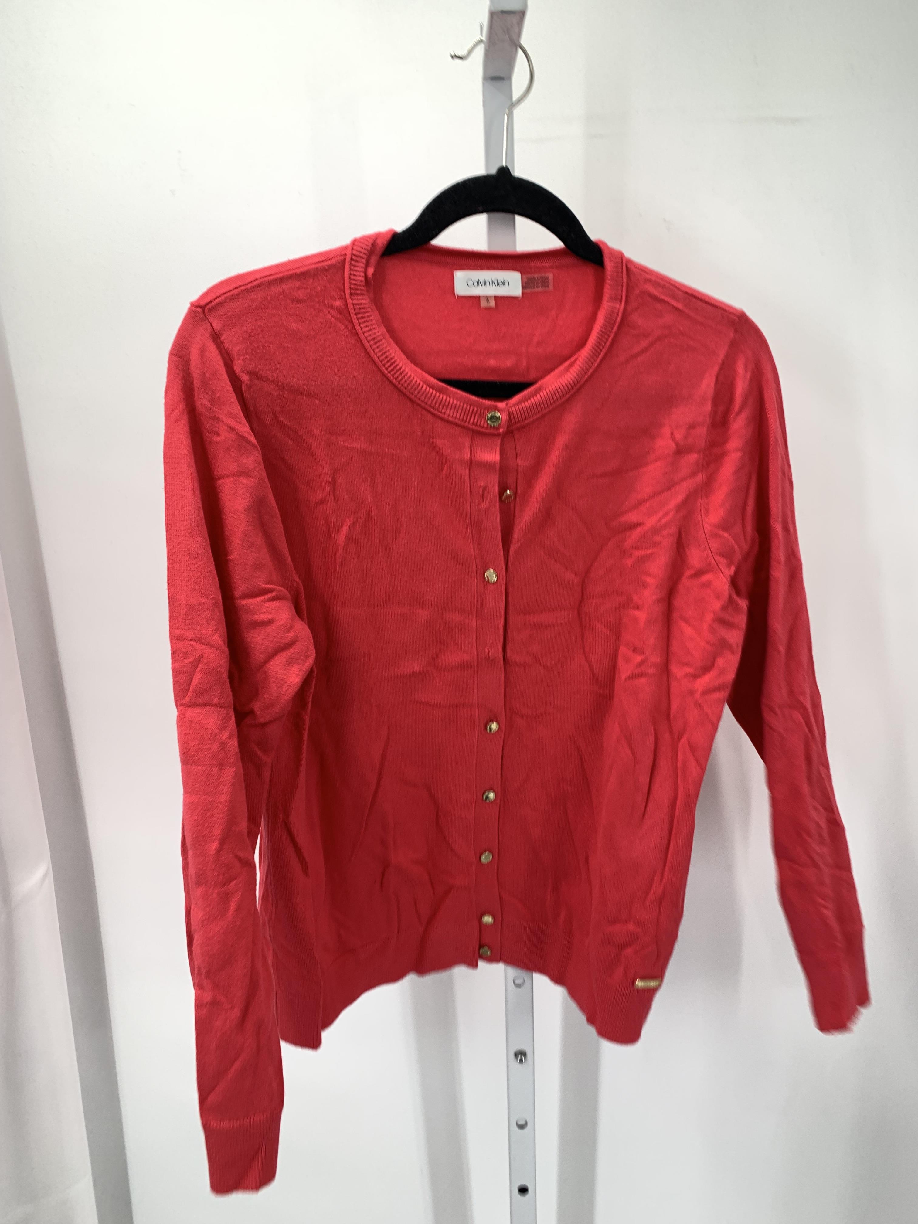 Calvin Klein Size Large Misses Long Slv Sweater