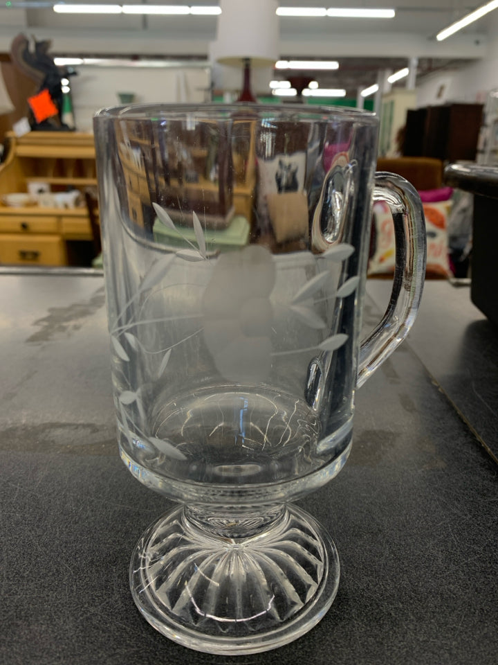 4 IRISH COFFEE FOOTED MUGS.