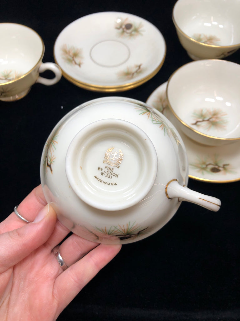 20PC PINECONE DISH SET - LENOX - SRV FOR 4.