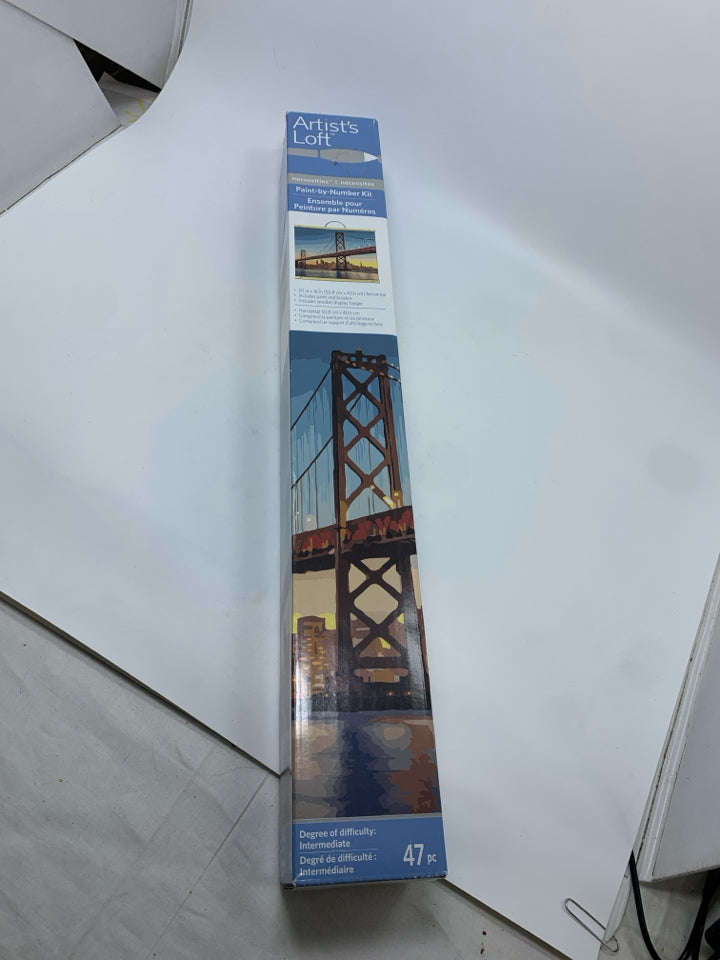 NIB BRIDGE PAINT BY NUMBER.