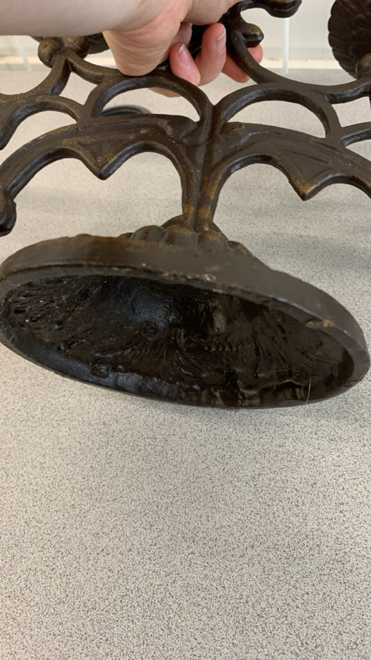 HEAVY 7-CANDLE HOLDER METAL CANDELABRA.