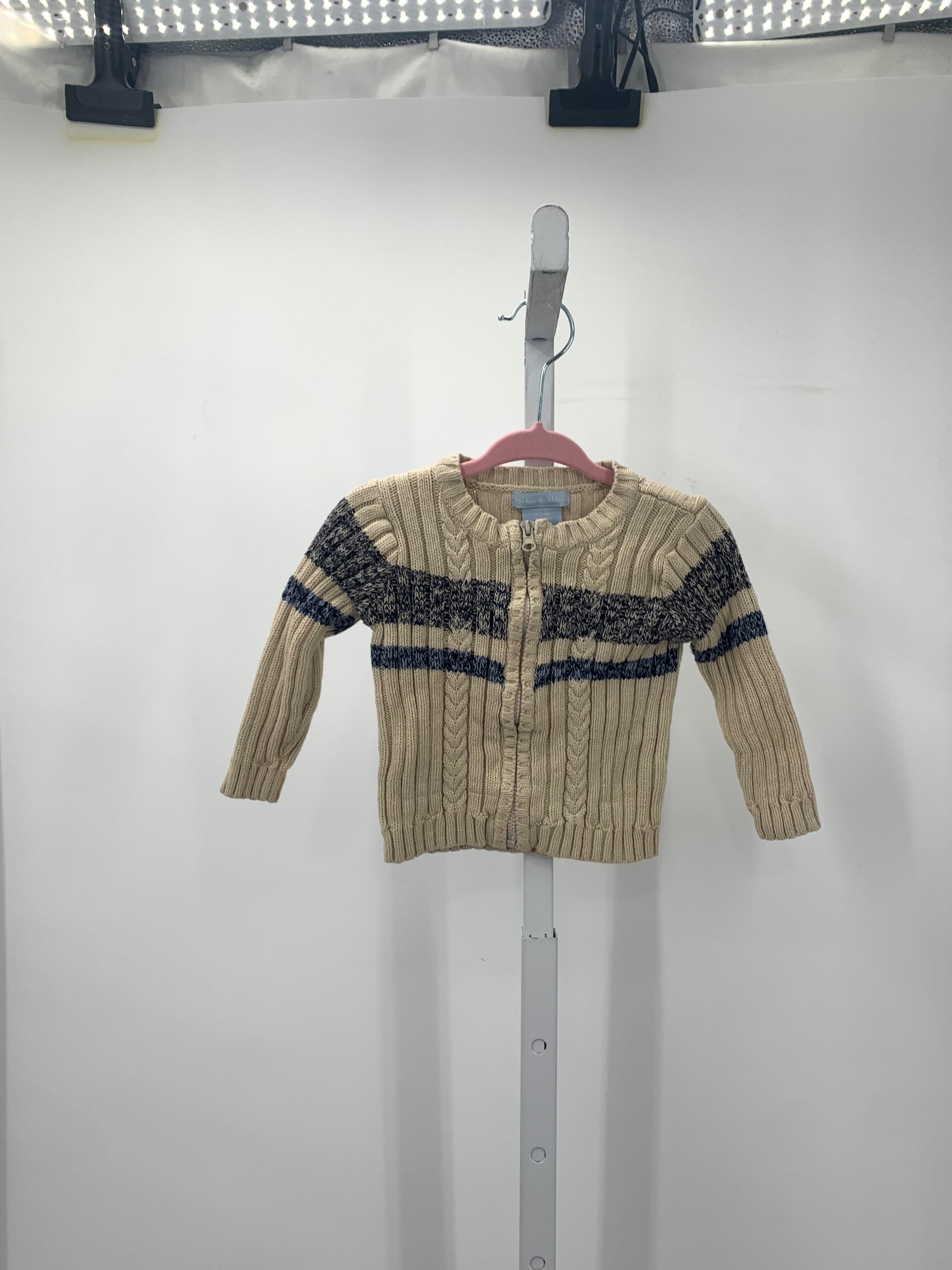 BLUE STRIPES RIBBED ZIP UP