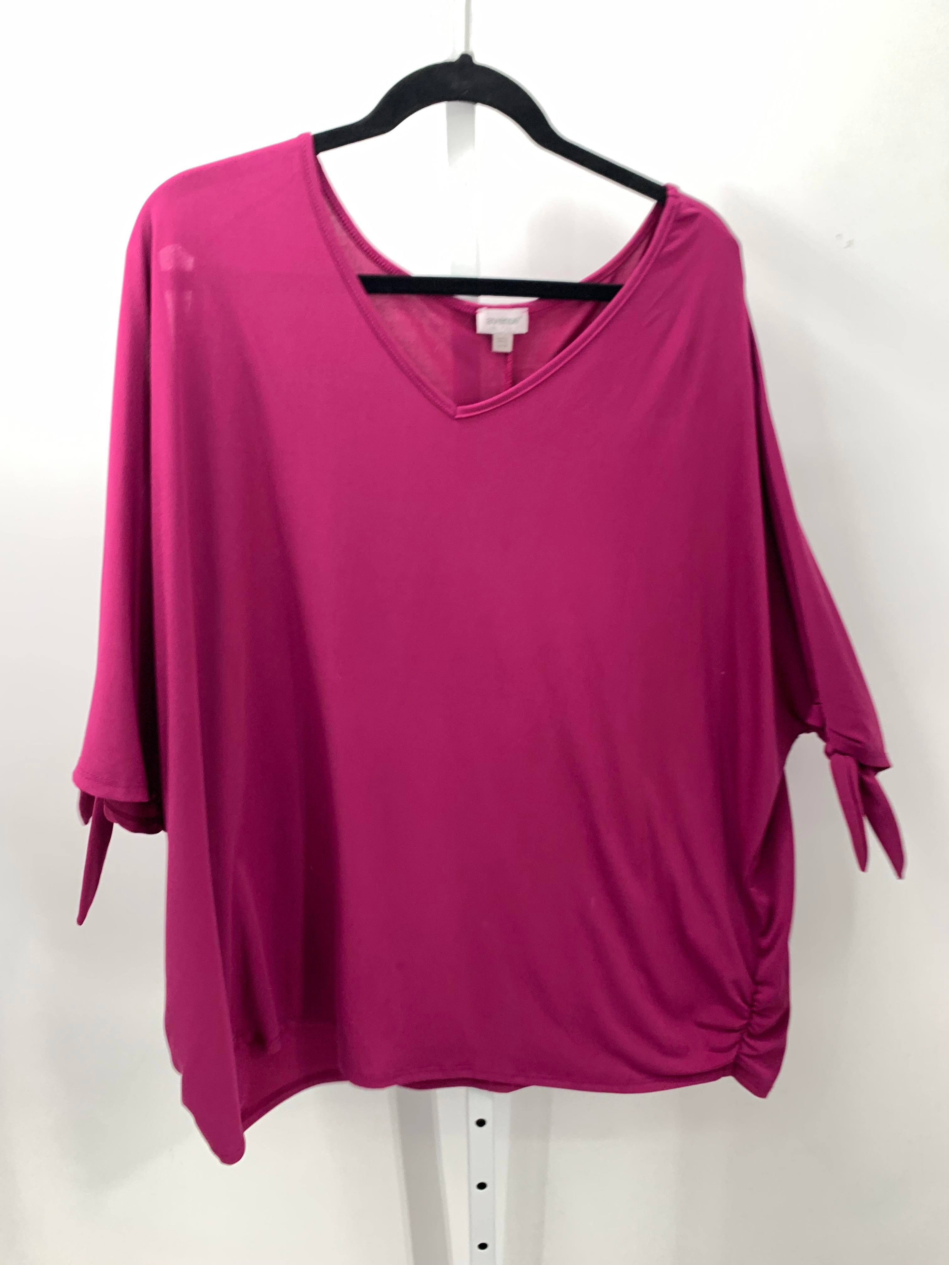 Avenue Size 26/28 W Womens Short Sleeve Shirt