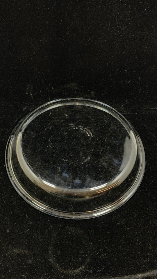 CLEAR GLASS PIE DISH.