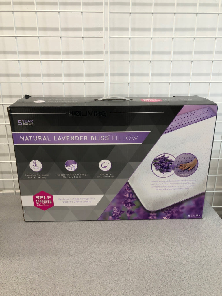 NIB NATURAL LAVENDER BLISS PILLOW.