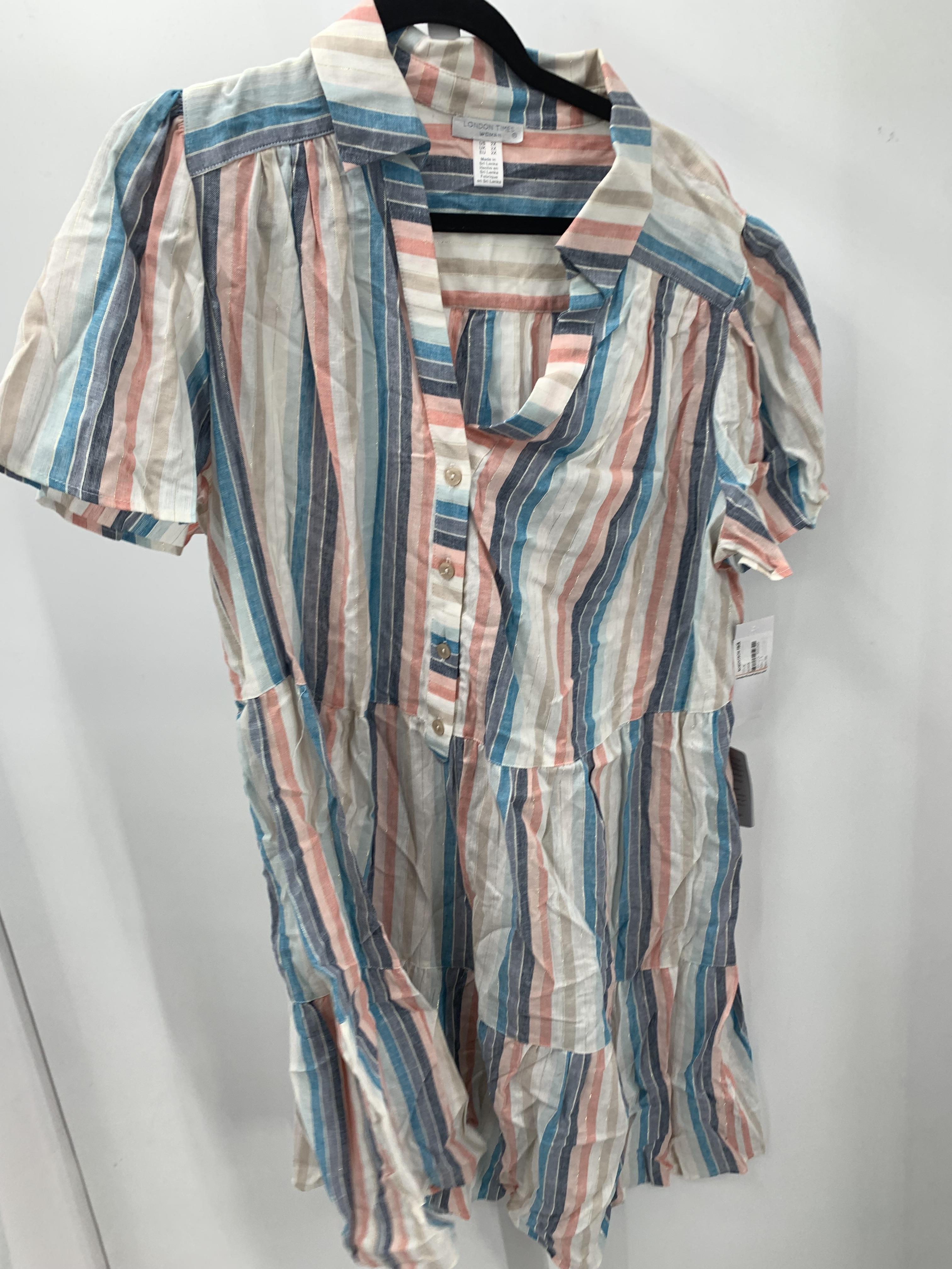 London Times Size 2X Womens Short Sleeve Dress