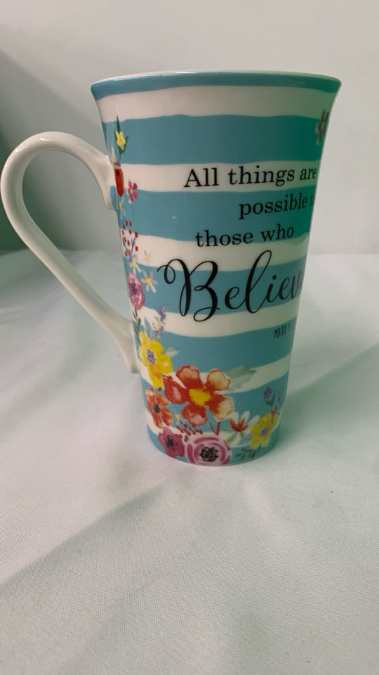 3 COLOR BIBLE VERSE MUGS.