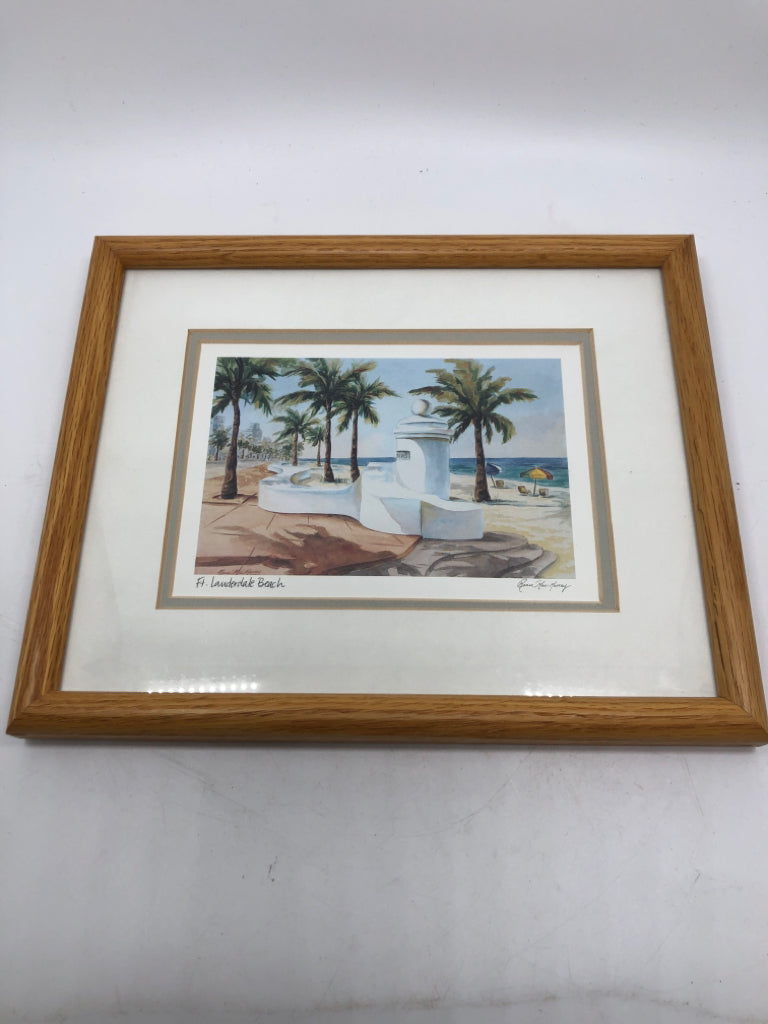 FT LAUDERDALE BEACH FRAMED PRINT.