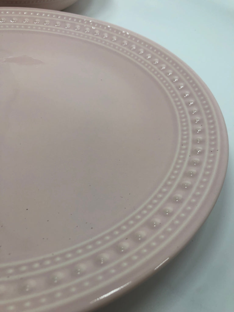 9PC PINK PLATE/BOWL SRV FOR 4.