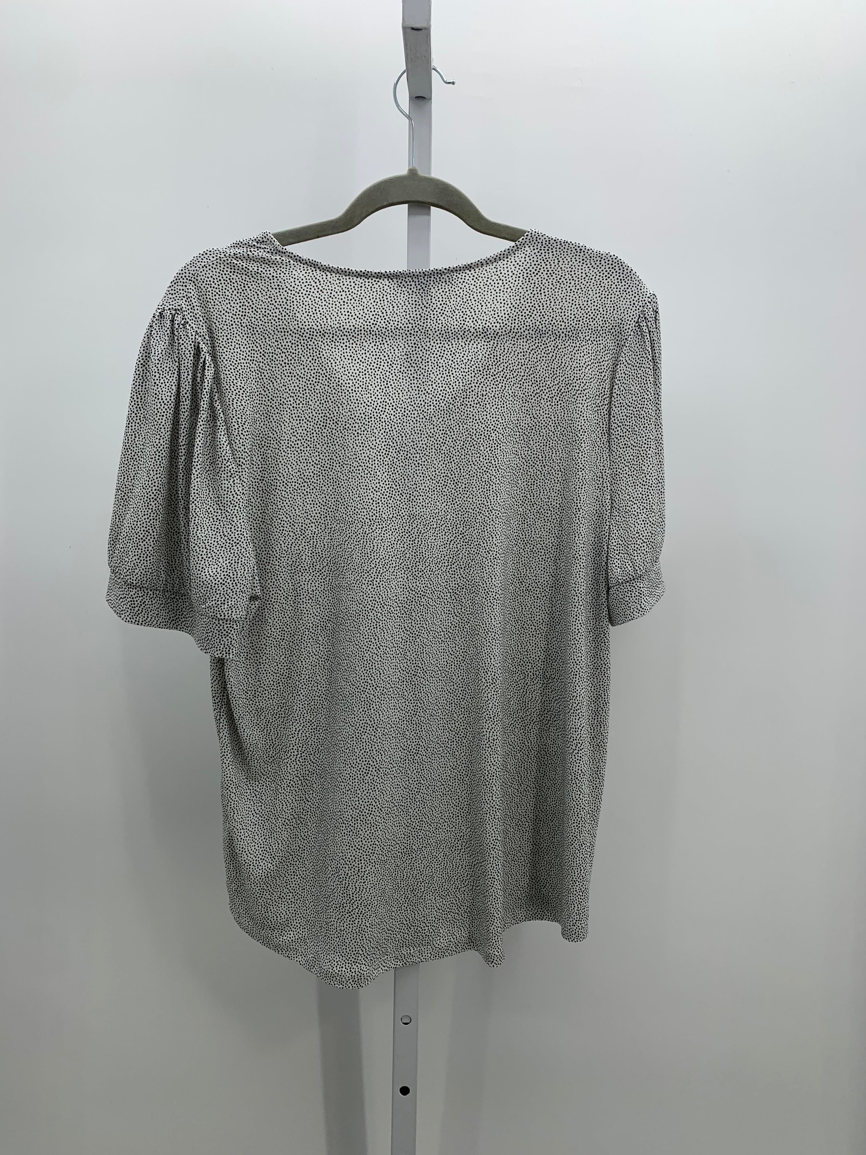 Adrianna Papell Size Extra Large Misses Short Sleeve Shirt