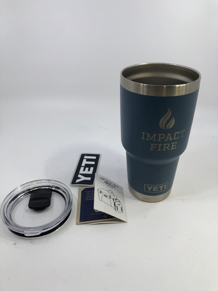 BLUE CUSTOM LOGO "ASAP" YETI TUMBLER.