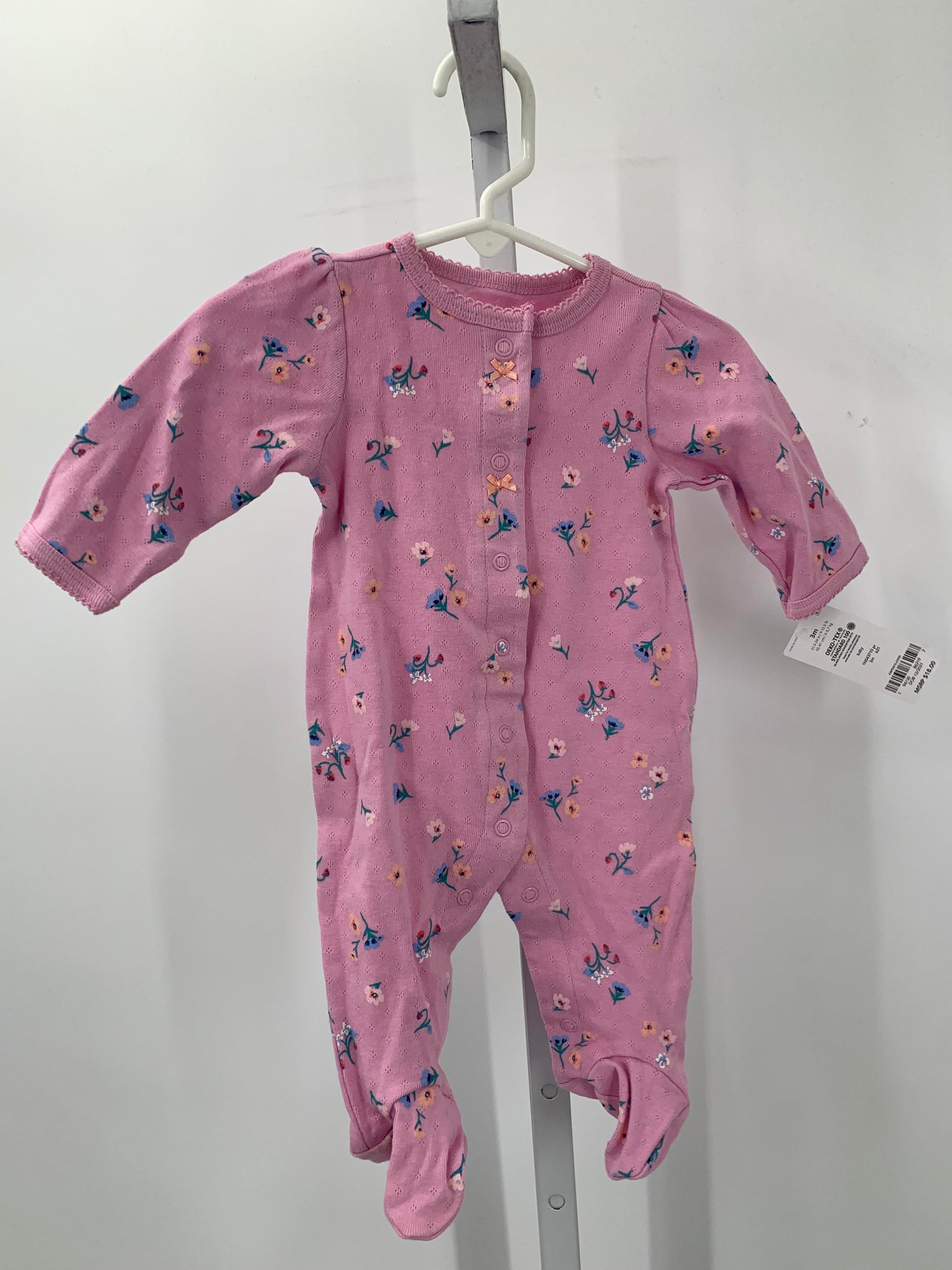 Carters Size 3 Months Girls Long Slv. Romper