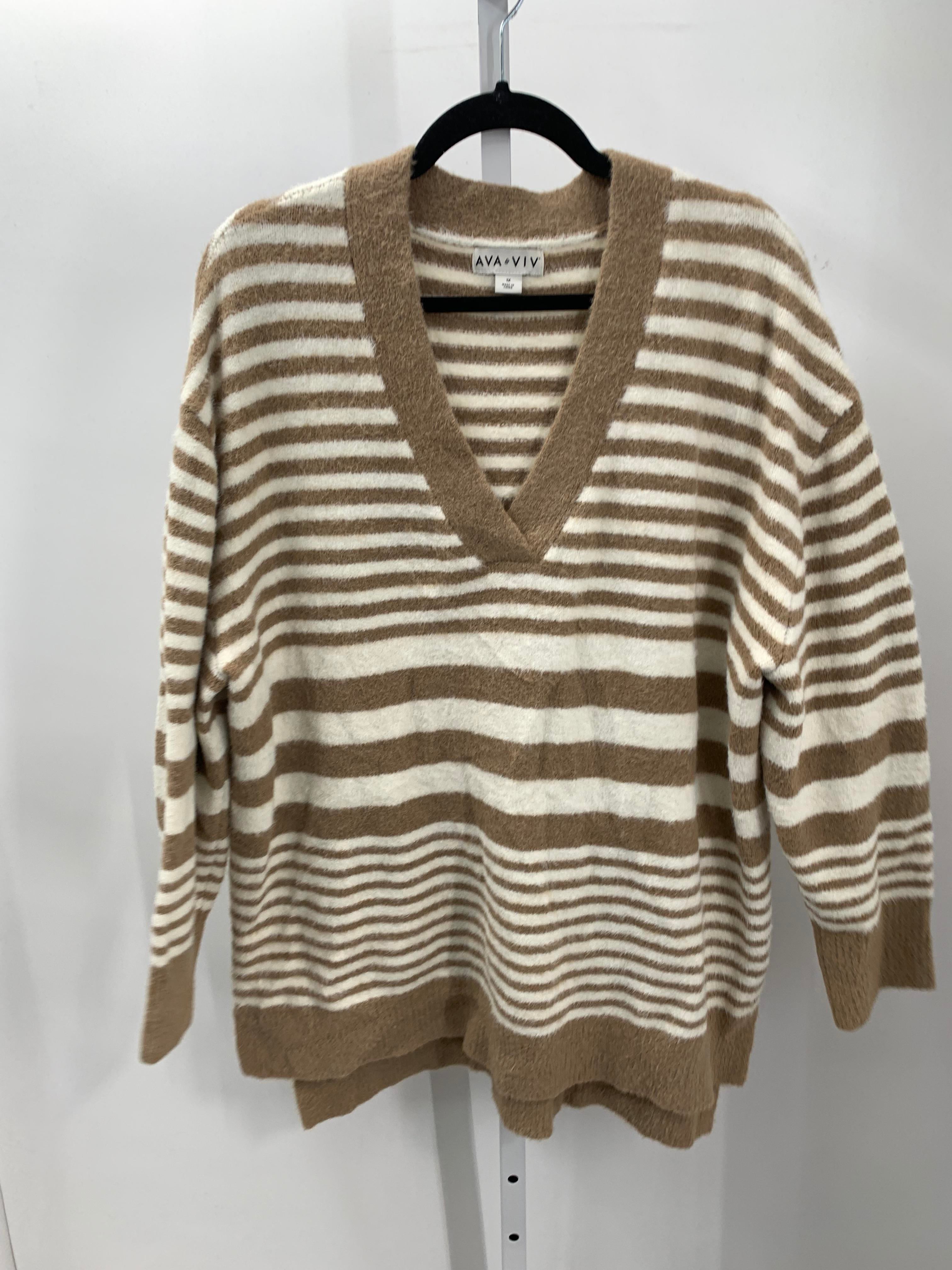 Ava & Viv Size 1X Womens Long Slv Sweater
