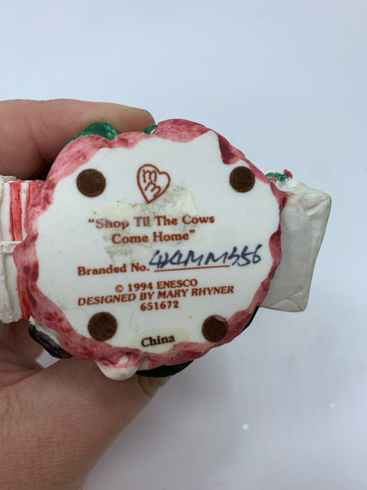 "SHOP TILL THE COWS COME HOME" MARY MOOMOOS FIGURE.