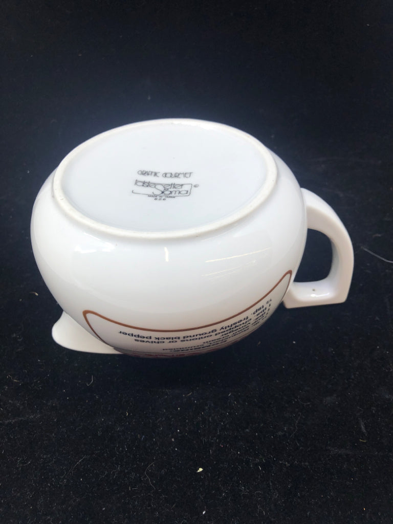 VTG WHITE ROQUEFORT DRESSING BOAT.