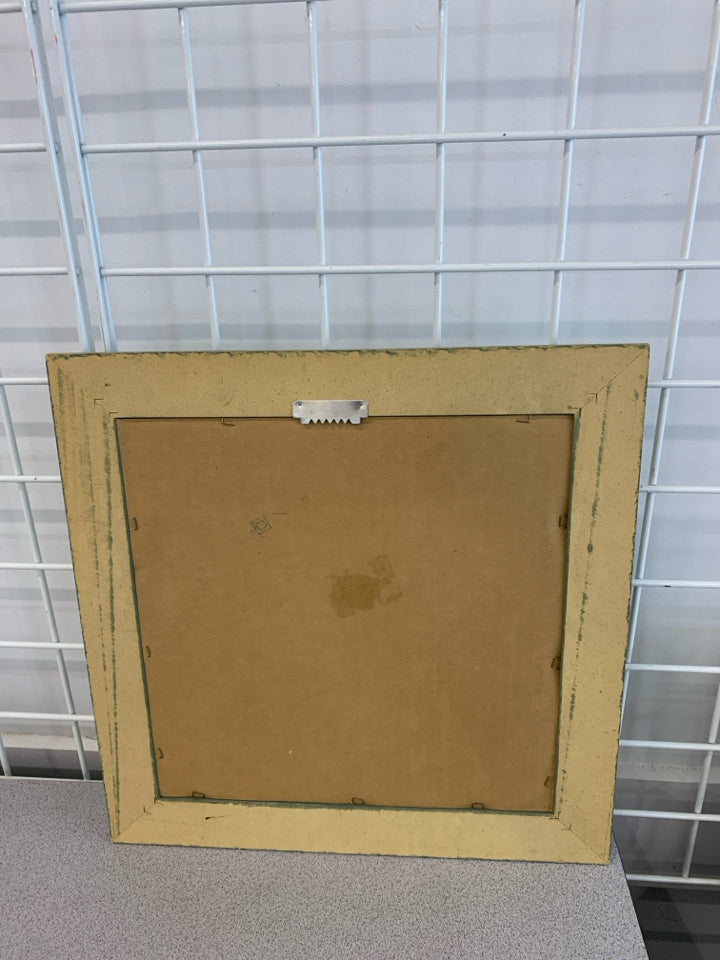 SQUARE GREEN WALL MIRROR.