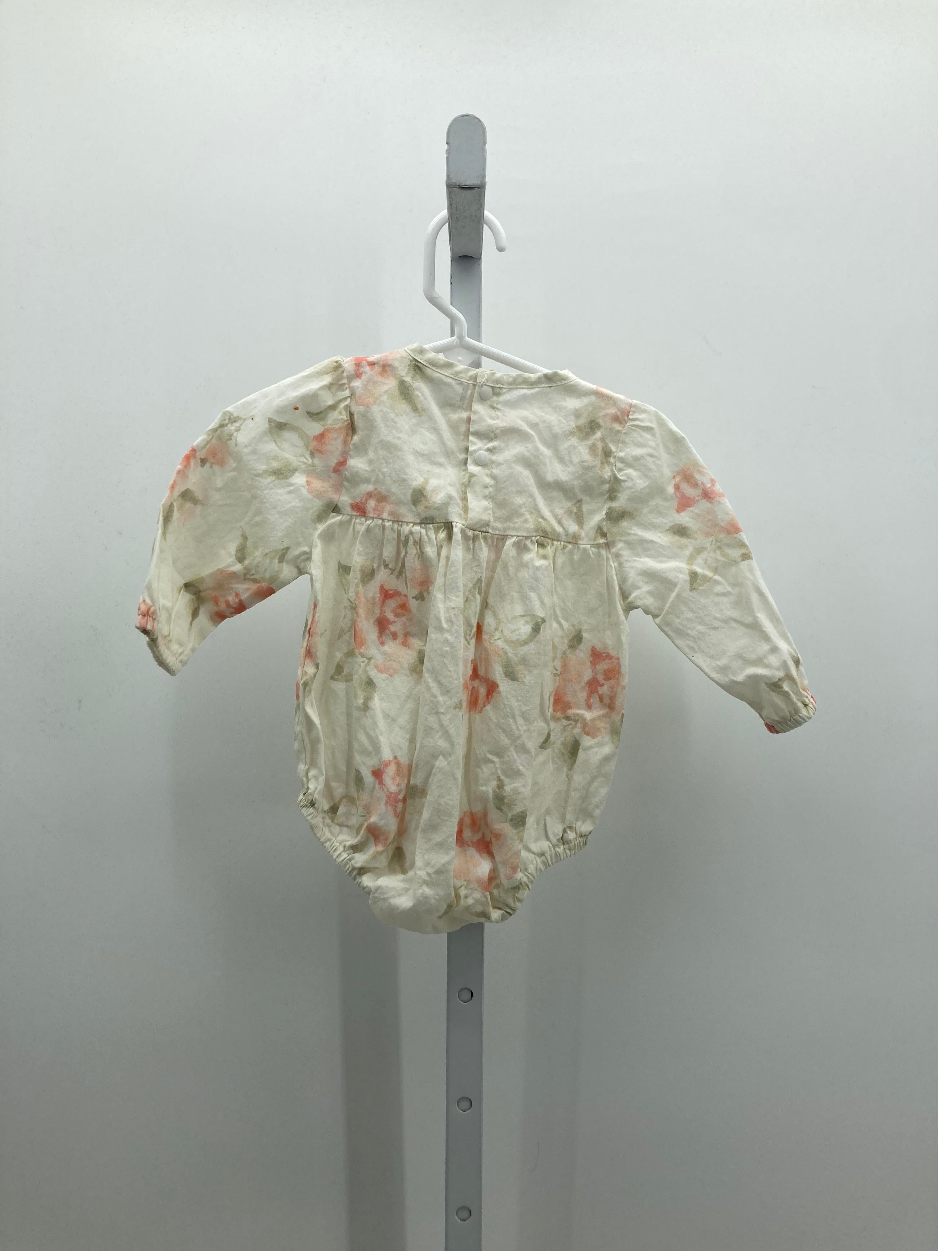 Size 3-6 Months Girls Long Slv. Romper