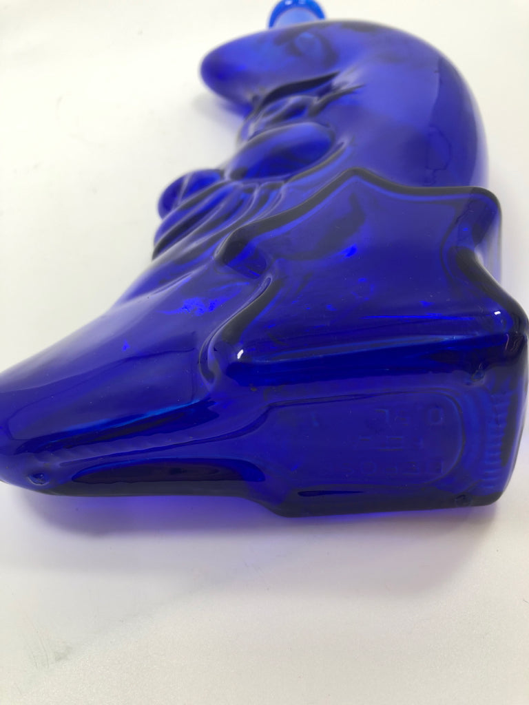 BLUE MOON GLASS BOTTLE.